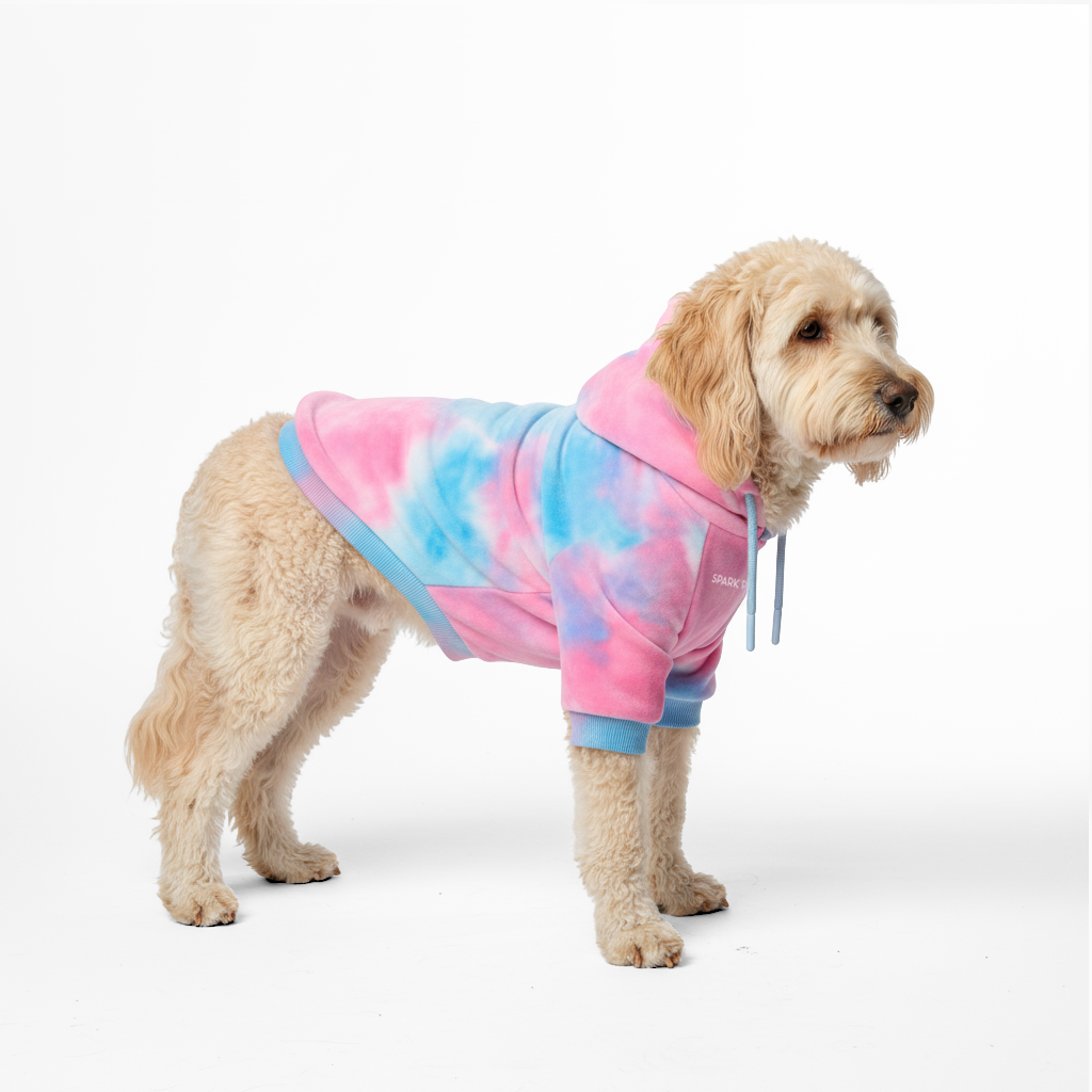 Velvet Dog Hoodie - Snow Cone