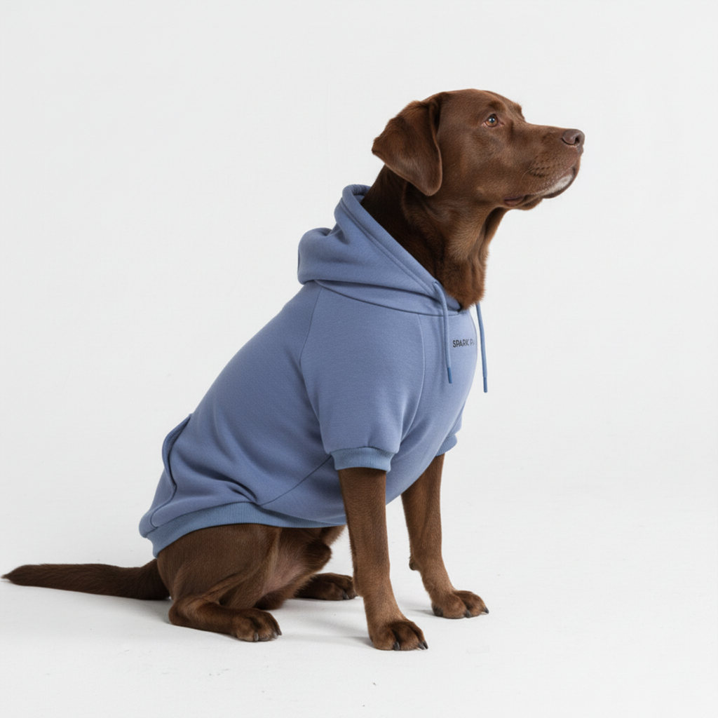 Essential Dog Hoodie - Slate Blue